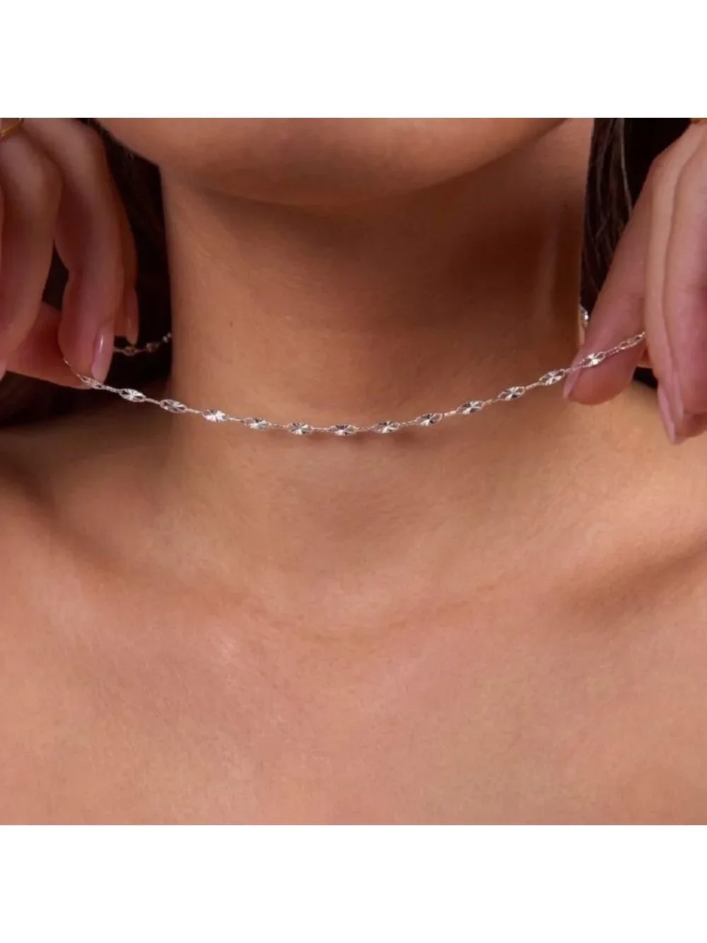 925 Sterling Silver Women's Necklace - Adjustable 16-24 Inches, Elegant Jewelry